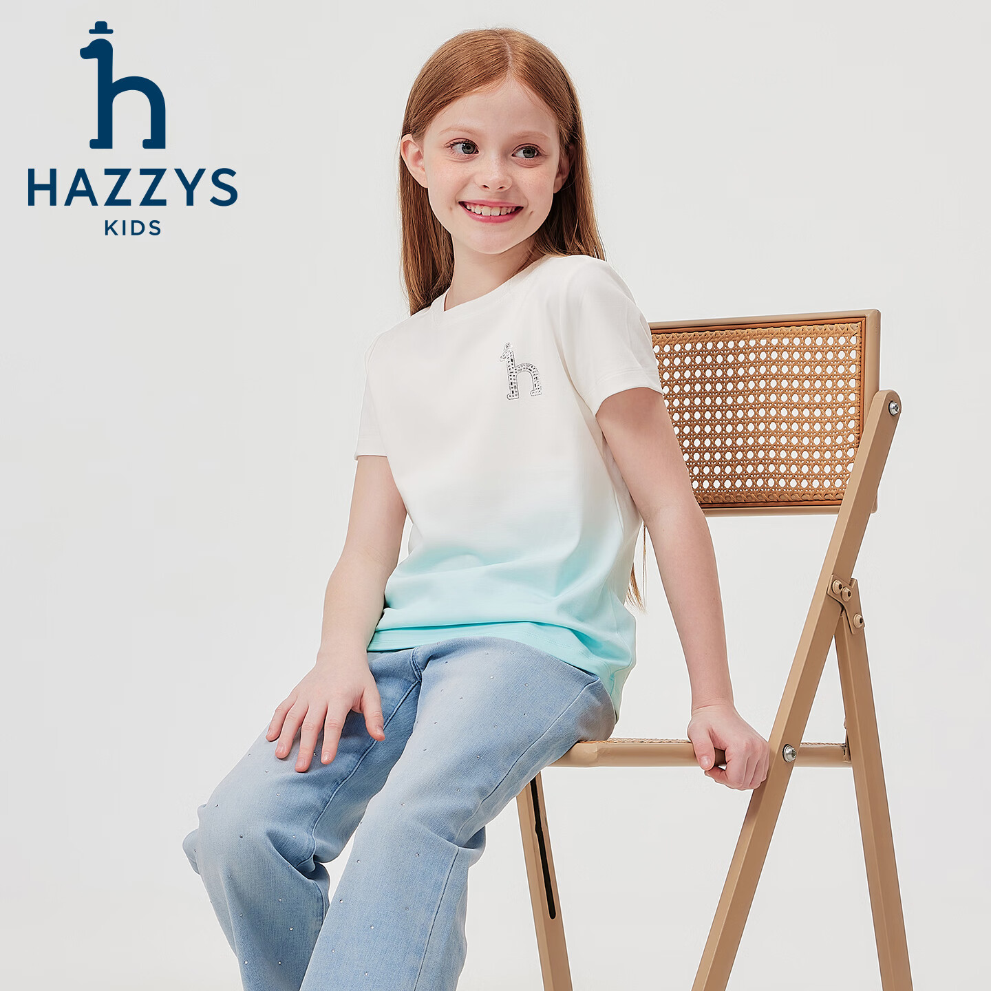 哈吉斯(HAZZYS)童装女童T恤2026夏新品针织液氨双面布透气短袖上衣 豆蔻紫 165 哈吉斯(HAZZYS)童装女童T恤2026夏新品针织液氨双面布透气短袖上衣 豆蔻紫 165