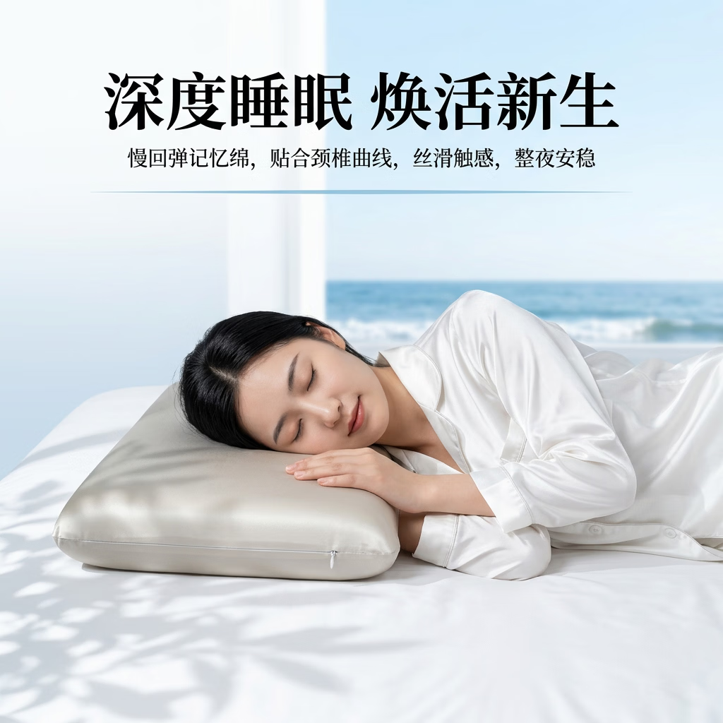 睡小兔深睡帝王枕慢回弹记忆棉枕头 护颈椎助眠成人学生单人枕芯 帝王零压枕[三防-灰色] A类 单只