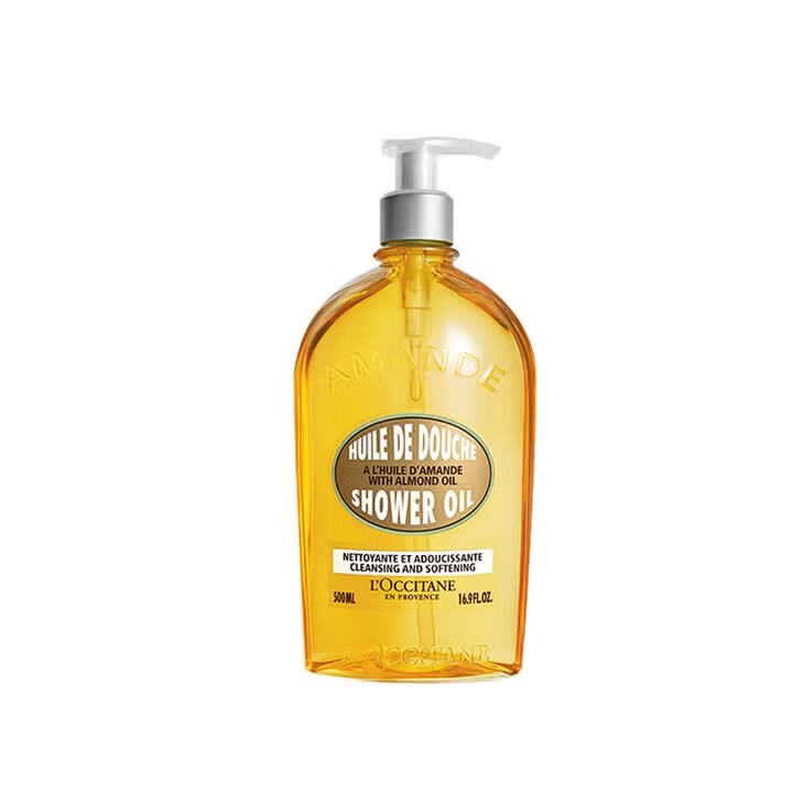 欧舒丹（L'OCCITANE）甜扁桃沐浴油 清洁保湿肤圣诞礼物送男女友 500ml 1瓶