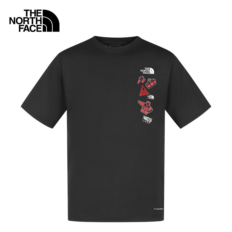 北面（The North Face）T恤男款速干短袖圆领户外舒适运动 8GWJ JK3 M