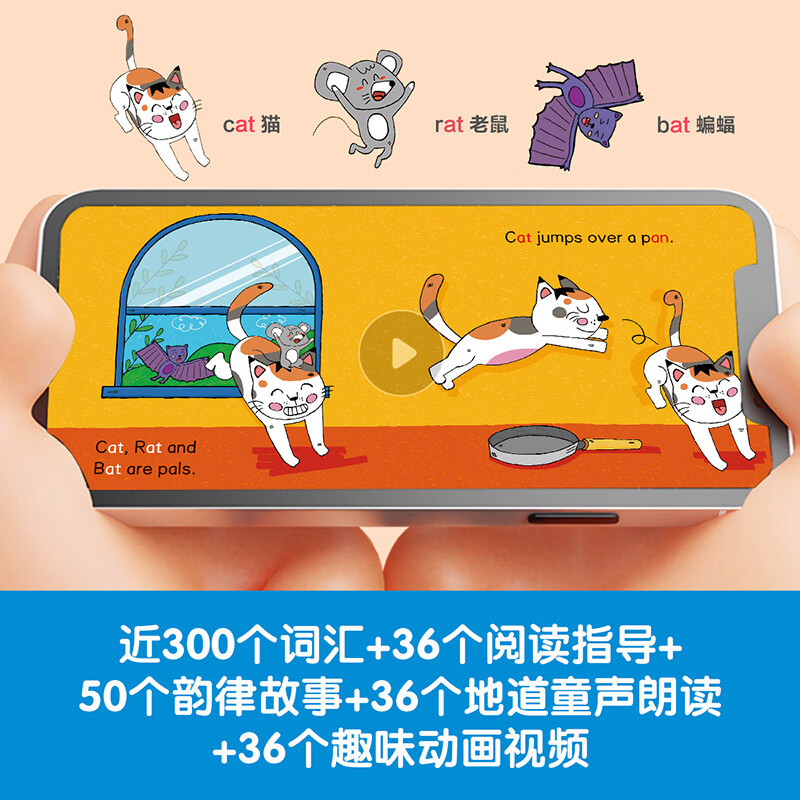 乐乐趣傲游猫幼儿英语分级阅读36册全套 英语启蒙科学进阶循序渐进2-3-4-6岁可扫码看动画听音频快乐跟读阅读启蒙学前准备全套36册 幼儿英语分级阅读（36册）