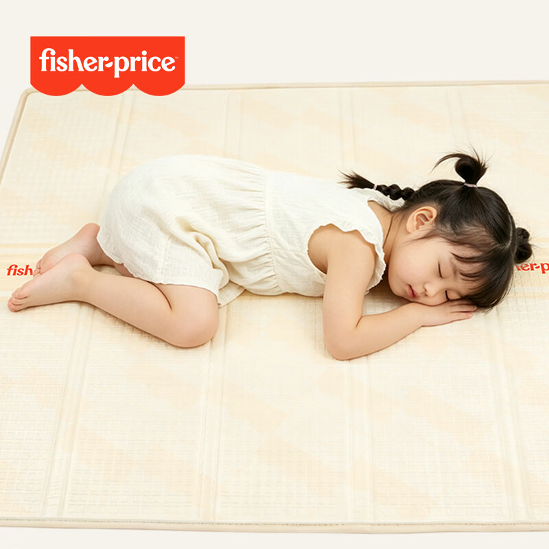 费雪(Fisher-Price)宝宝爬爬垫婴儿折叠垫无味IXPE客厅地垫儿童加厚爬行垫泡沫防摔 抗污耐磨【覆膜+蜂氧棉IXPE-压边】卡通动物+大巴车 150*180*2cm【甲酰胺甲醛N.D. 99%抗菌】