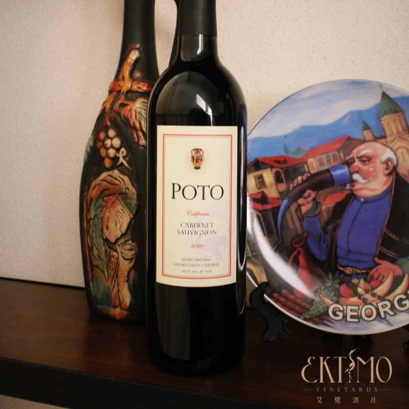 POTO波图赤霞珠干红葡萄酒 美国进口加州索诺玛产区 750ml*1瓶