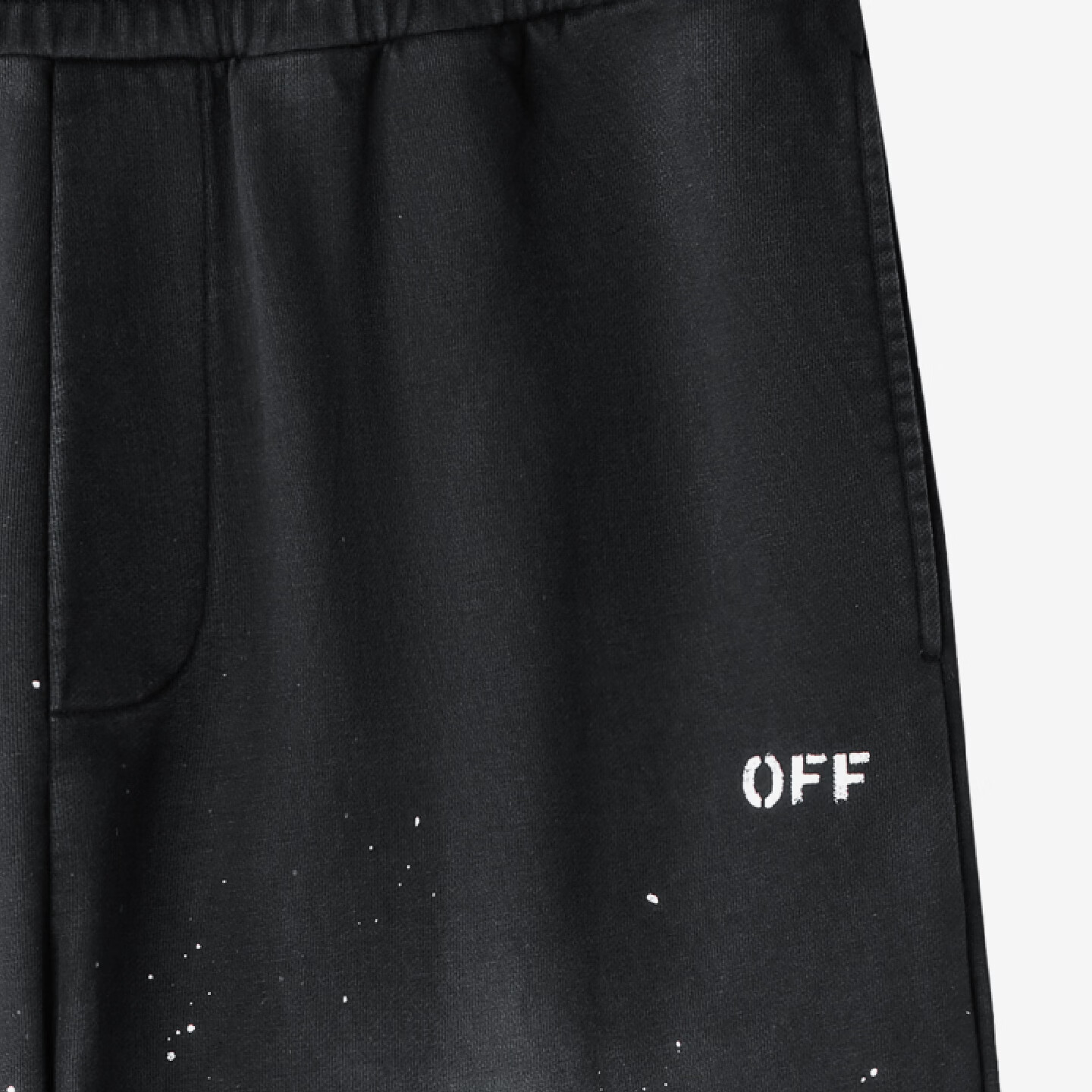 OFF-WHITE™星空春夏宽松长裤男女同款休闲运动直筒轻奢潮流休闲裤子 黑色 M