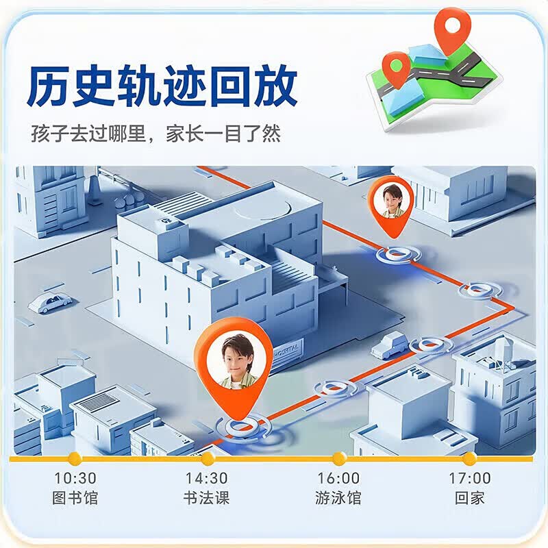 华为手机适用儿童电话手表高清5G防水插卡定位小学初高中生青少年男女移动电源 顶配粉高清摄像+超清大屏+超大