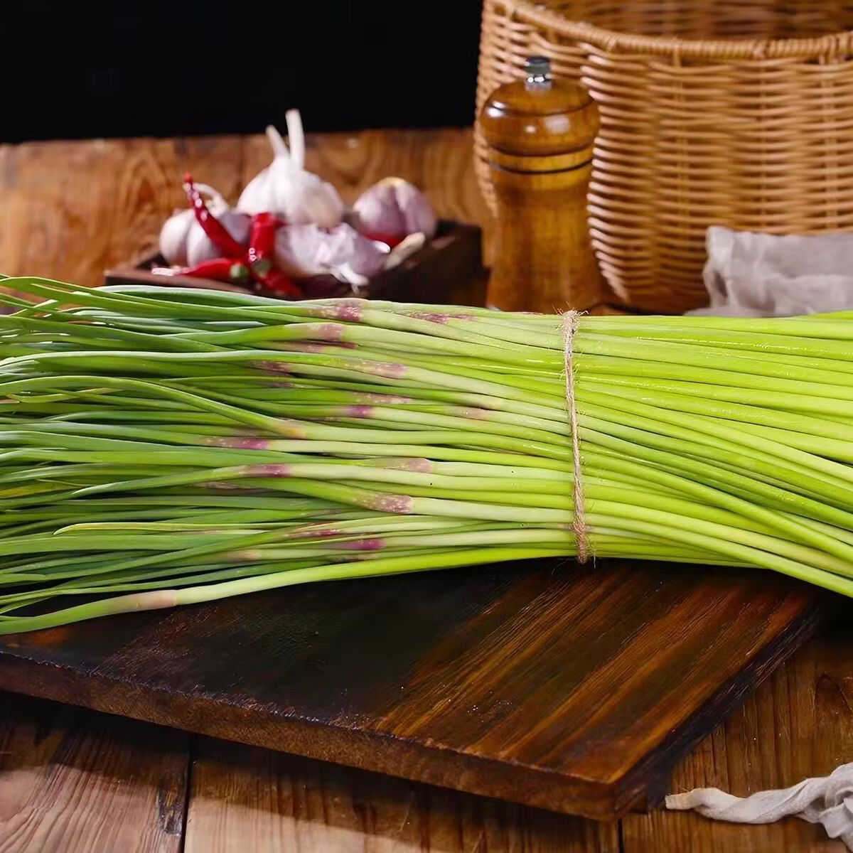新鲜蒜苔 当季蔬菜 农家自种新鲜采摘 净重4.5斤