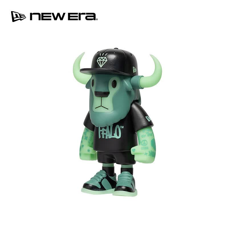 NEW ERA纽亦华26新品59FIFTY DAY7cm高 限量 FFALO潮玩公仔NE5950 15211886-黑色/绿色夜光