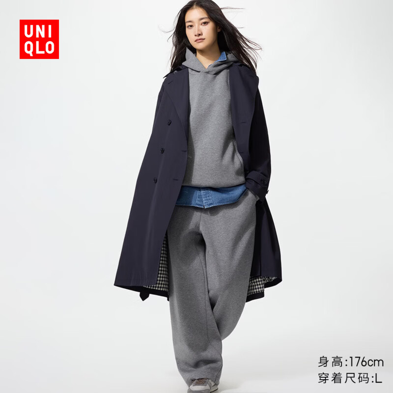 优衣库女装风衣/外套通勤早春26春夏新款482271 69 藏青色 XL