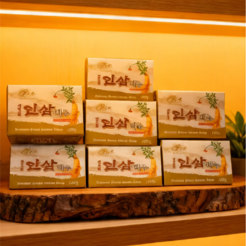 朝鲜人参皂金刚山牌人参皂天然植物萃取手工精油洁面皂旅游纪念品 100g/盒
