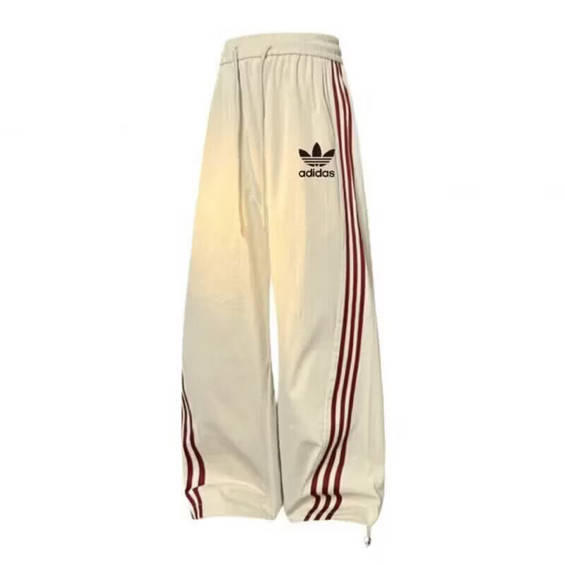 阿迪达斯(adidas)三叶草春夏百搭扭扭裤情侣经典时尚休闲运动裤男女同款直筒裤潮流 阿迪达斯三叶草浅灰 2XL 身高180-185CM 170-190斤