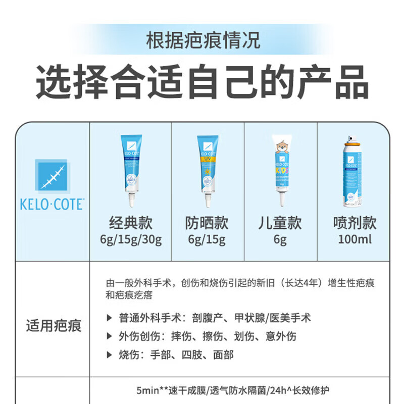 芭克美国进口巴克疤克祛疤膏修复手术双眼皮剖腹产妊                 [小面积疤痕]芭克硅凝胶6g