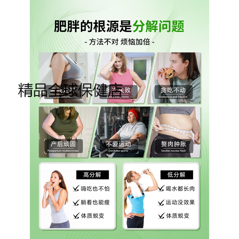 KIFOON可复恩藤黄果胶囊管理懒人减少食欲塑曲线胶囊海外旗舰 8瓶装 冲破顽固重 60粒*8瓶