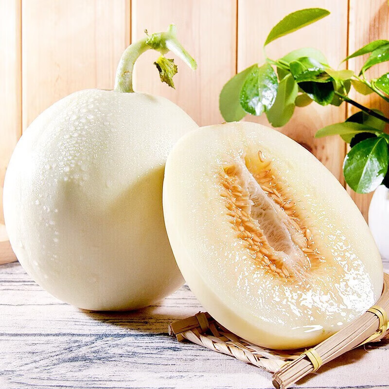 果食鲜丰陕西阎良甜瓜 新鲜头茬甜瓜水果应季现摘脆甜蜜瓜白瓜香瓜整箱 净重4.5-5斤装【精品装】