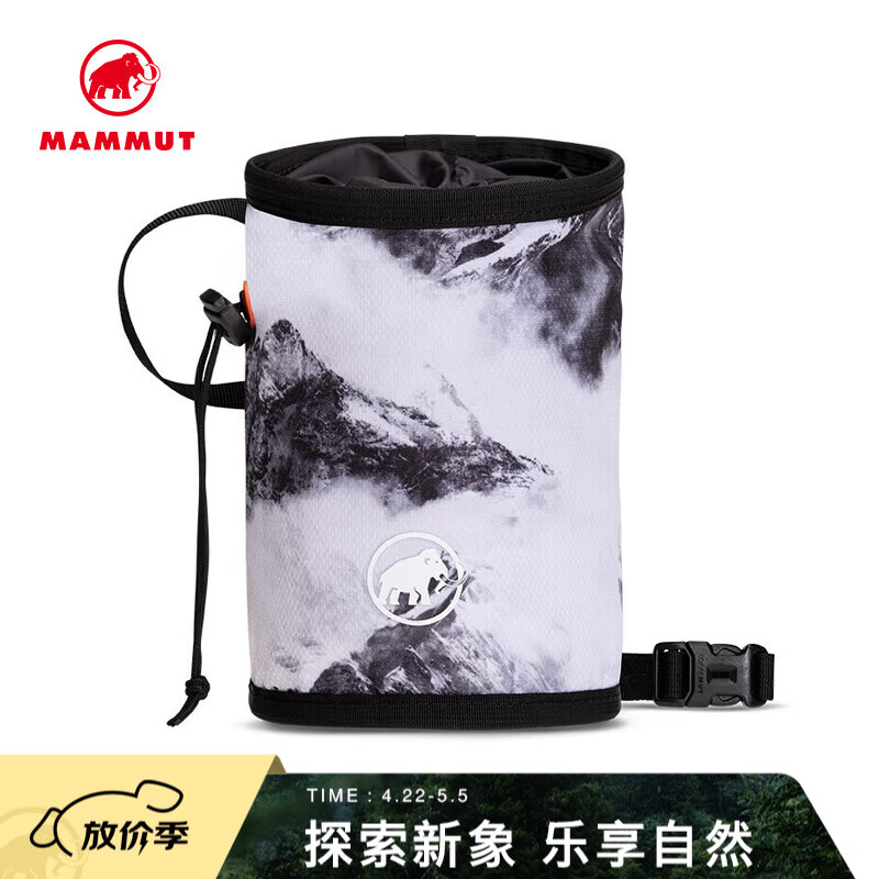 猛犸象（MAMMUT）【新色发售】Gym 张若昀同款户外攀岩印花镁粉袋小包 山灰色