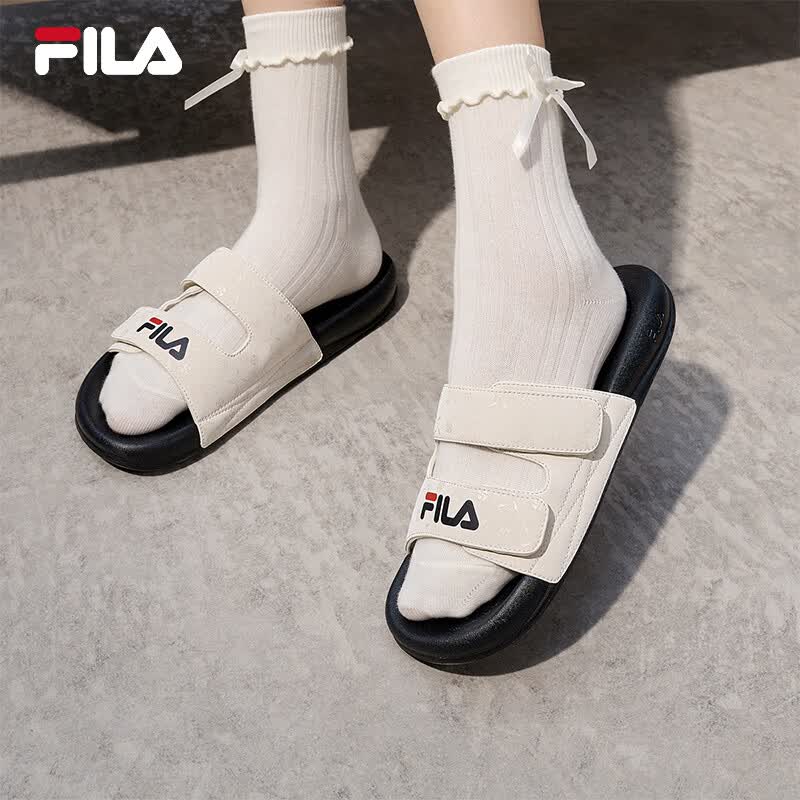 FILA 斐乐官方女鞋拖鞋2026夏季新款漂流船2代时尚休闲鞋运动凉拖 泡沫白-WG 38