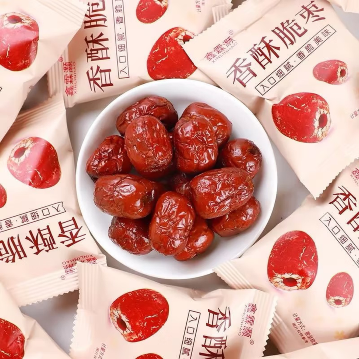 新疆香酥脆枣小包装空心无核嘎嘣脆酥脆红枣休闲零食 30包