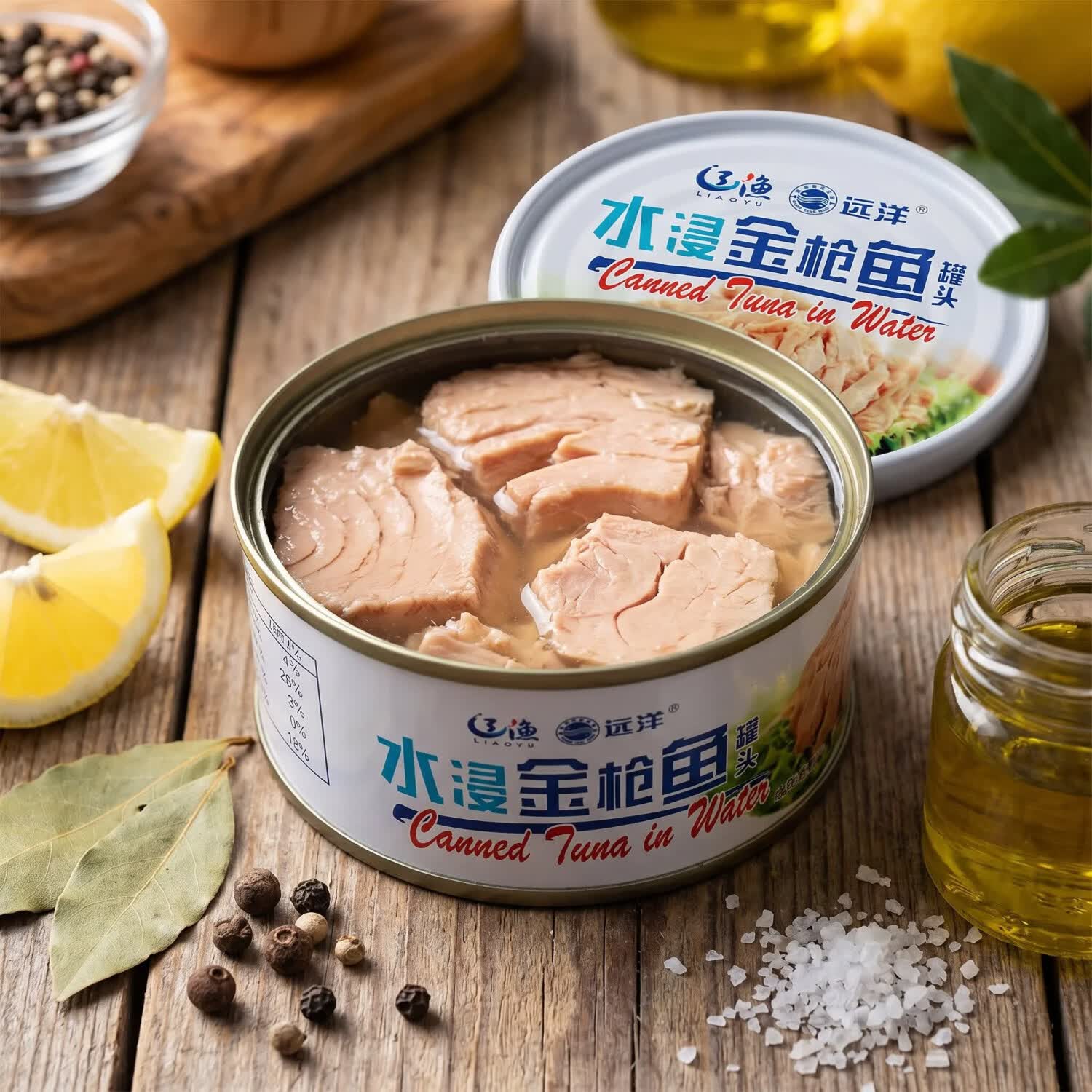 远洋辽渔水浸金枪鱼罐头185g 低脂 健身代餐 即食 三明治夹心食材