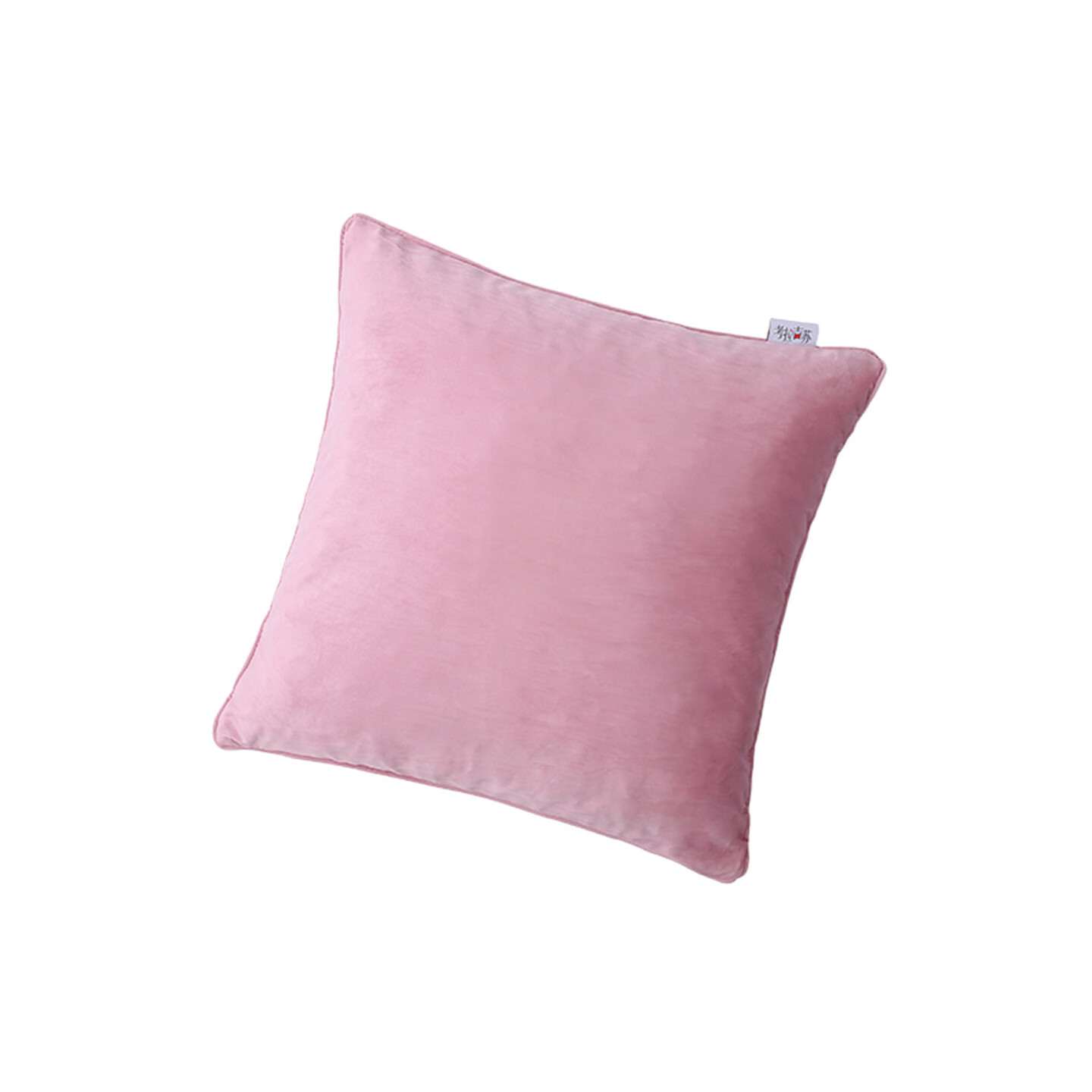 考拉吉苏 抱枕靠垫办公室腰枕靠枕床头沙发北欧简约可拆洗丽丝绒腰靠 粉色