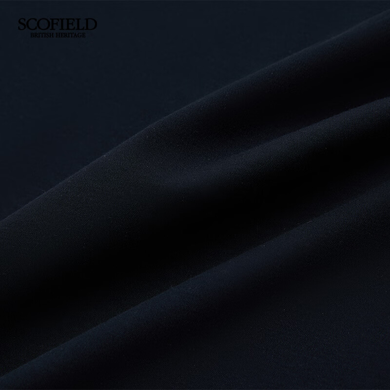 Scofield男士26年夏季新款新疆棉短款宽松通勤舒适休闲短袖T恤男 藏青色 M (170)