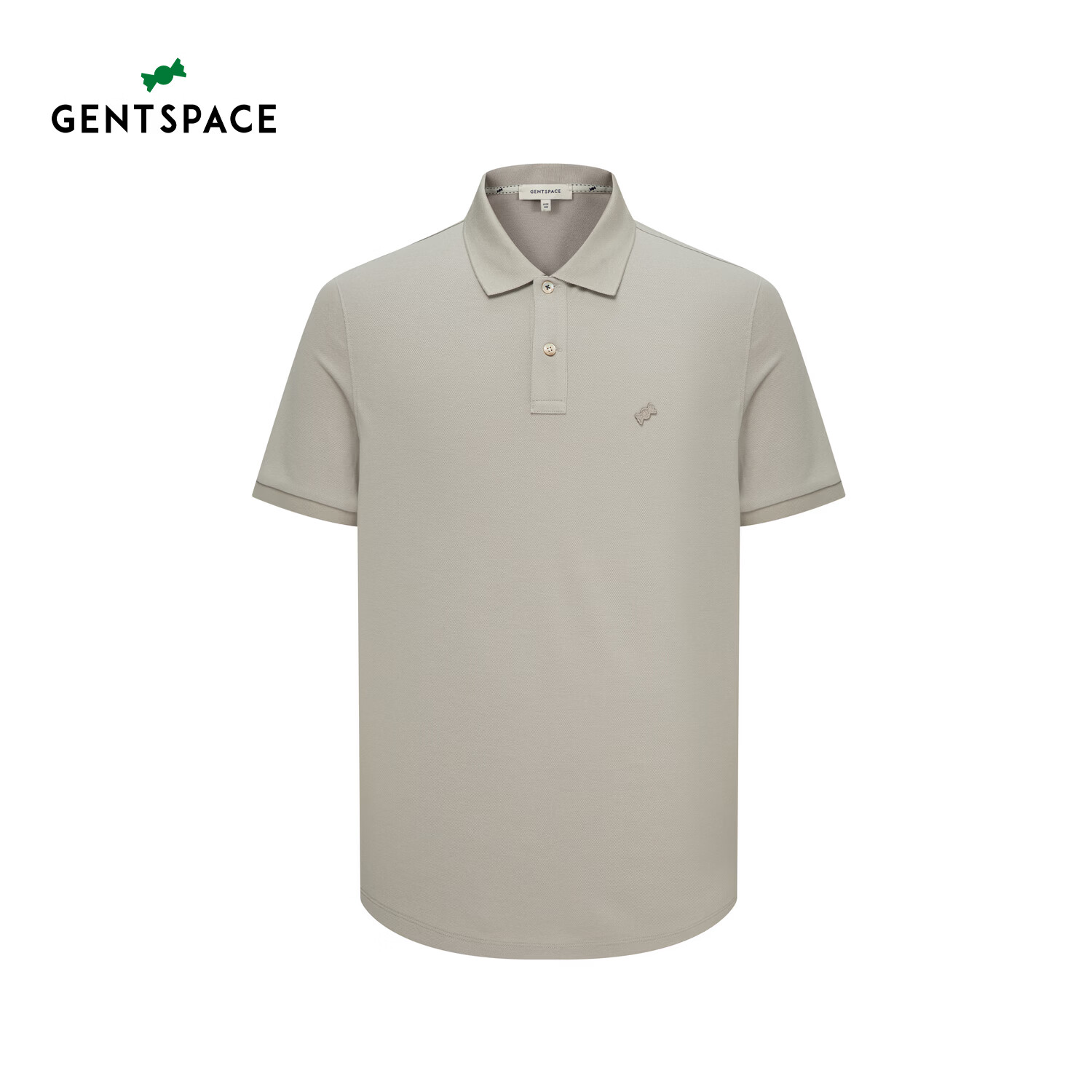 GENTSPACE男士短袖POLO衫春夏新品低调时尚利落短袖T恤衣服上衣 灰卡其 S 46 170/92A