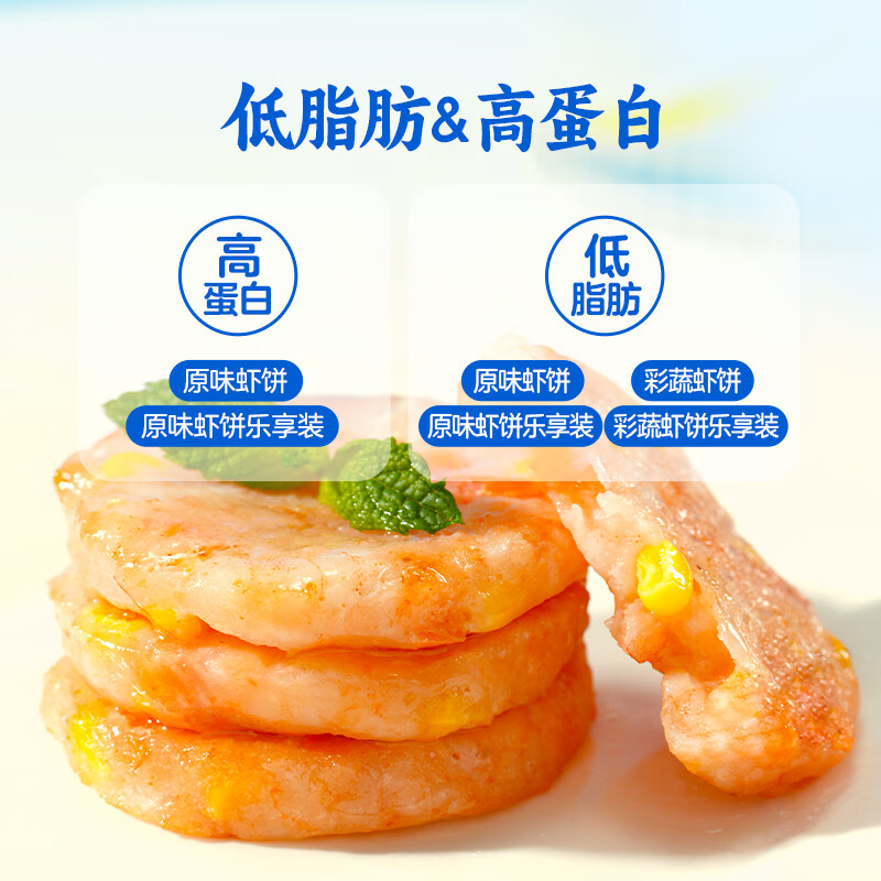 东方甄选虾饼南美白虾虾肉鳕鱼彩蔬虾仁儿童早餐低脂空气炸锅食材半成品 【新品1盒】鳕鱼虾饼 720g /盒