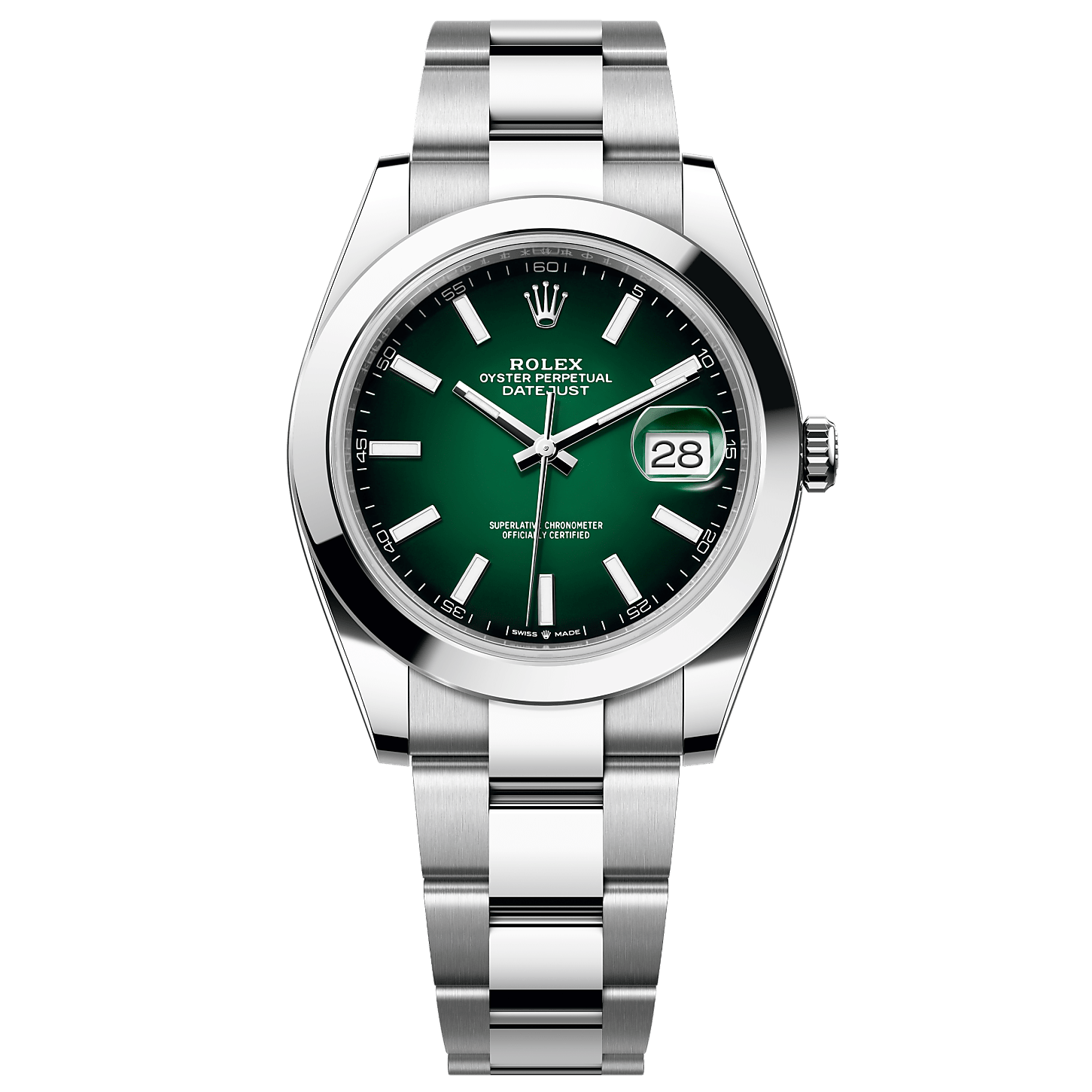 劳力士（ROLEX）日志型  26年新品 烟熏绿 自动机械机芯 100米防水 41mm  瑞表