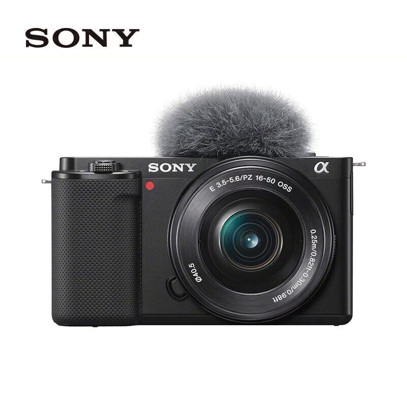 索尼（SONY）（）ZV-E10微单相机学生入门级高清美颜照相机zve10L 黑色   官方标配  ZV-E10 单机身（无镜头）
