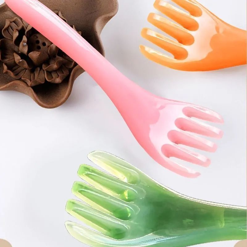 新款按摩梳手持式ABS环保材质五指梳额头按摩器五爪头皮经络全身 5只【头部按摩器】温润不伤肤颜色随机