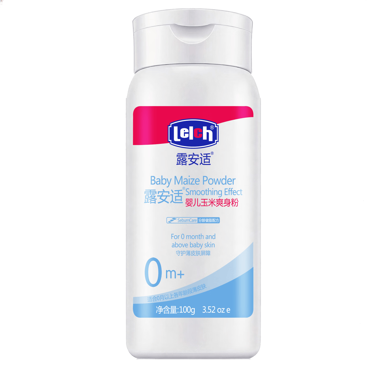 露安适（Lelch）婴儿植物爽身粉 热痱粉 宝宝舒缓 不含滑石粉祛痱清凉 婴儿玉米爽身粉100g
