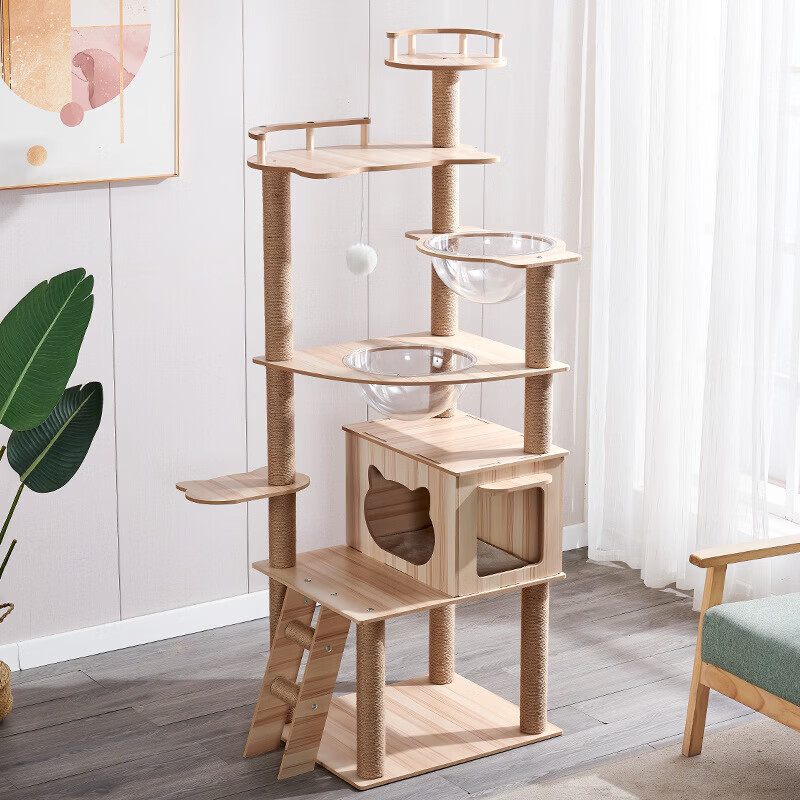 乐妃一件代发猫爬架猫窝猫树一体大型别墅猫架猫抓柱猫用品 n18 如图