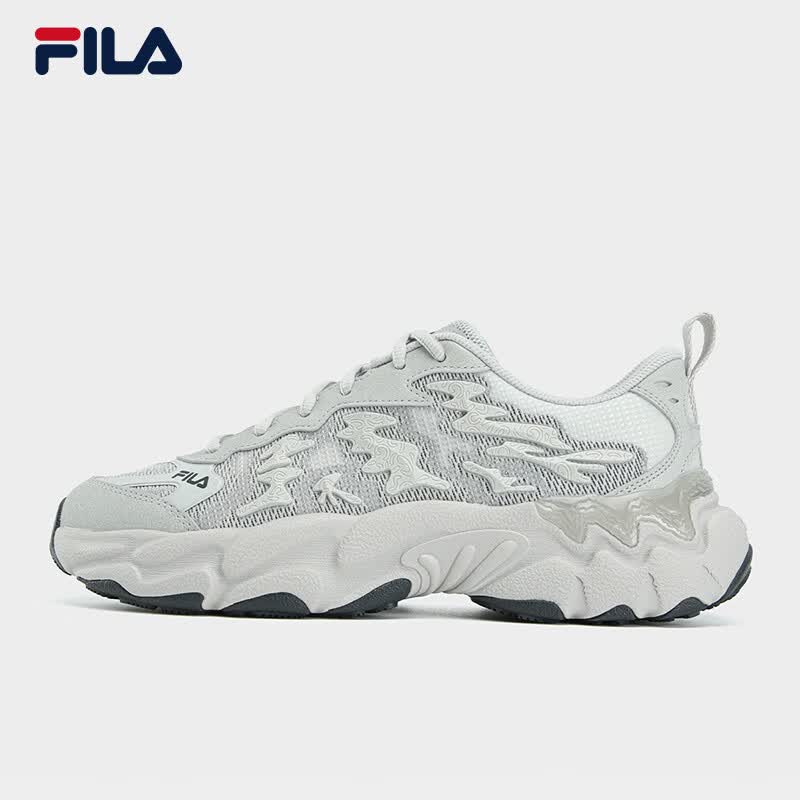 斐乐（FILA）蕨草3代SE官方男鞋休闲鞋2026夏季新款鞋子透气运动老爹鞋 蘑菇灰色-OM 40.5
