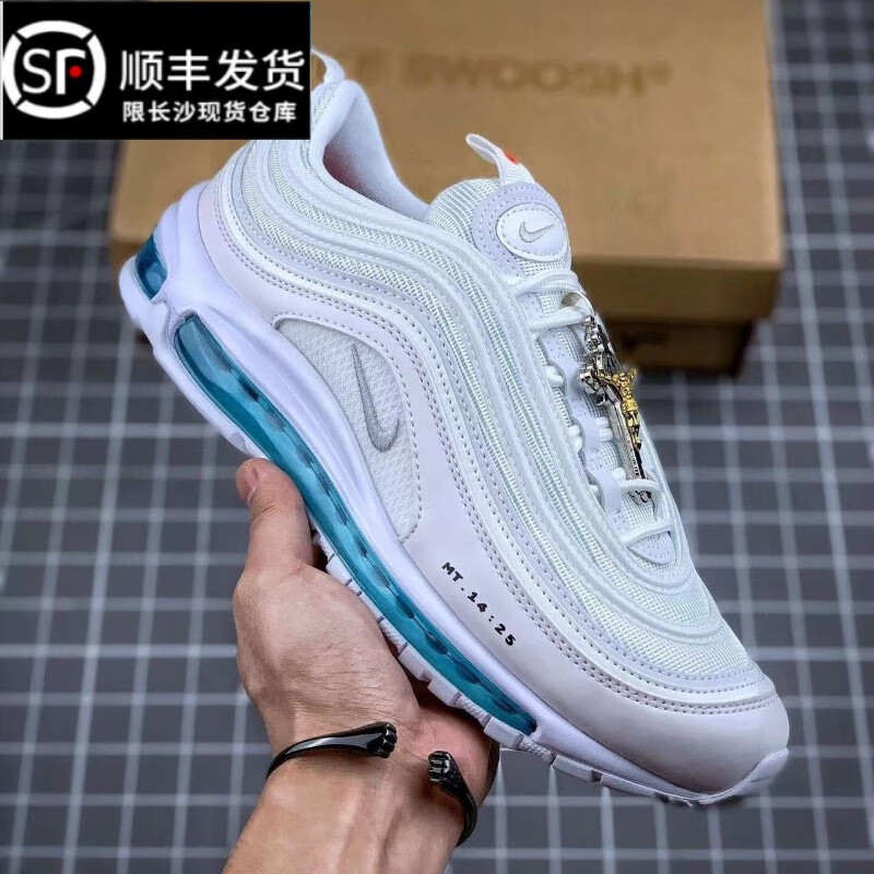 耐克nike同款air max-97 耶稣圣水 m3反光 全掌气垫男女运动鞋 sku-11