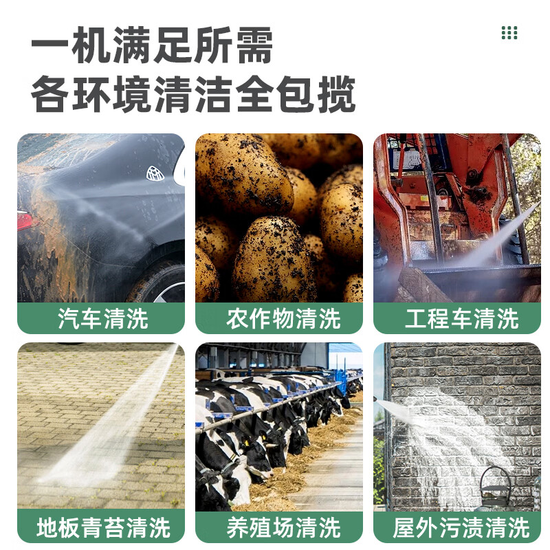 雷驰豹2026新款220V高压洗车机家用大功率增压水枪便携强力清洗神器 【800W铜芯无刷电机】28米防爆水管+高压喷枪+清洗礼包 配置全面升级