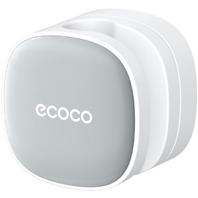 ecoco意可可花灑支架萬向淋浴頭噴頭掛座免打孔吸盤固定器可調(diào)節(jié)浴室淋雨底座 灰色