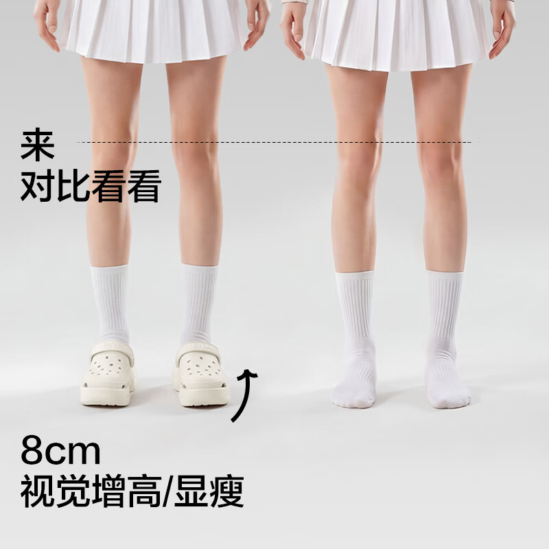 朴西逸趣洞洞鞋女2026新款夏季外穿厚底增高防滑小个子高级足弓凉鞋 象牙白 【厚底8cm】 39-40
