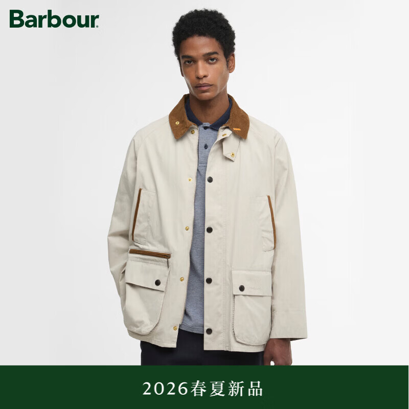 Barbour【春夏新品】 Icons Bedale 男士无蜡夹克 雾白色 L