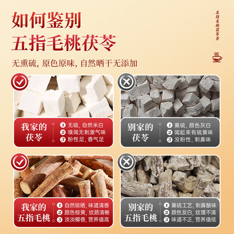 南京同仁堂胖东来同款五指毛桃茯苓茶健脾祛湿茶健脾养胃调理去体内湿气重女 五指毛桃祛湿茶 30包*8盒 【5盒价到手8盒】