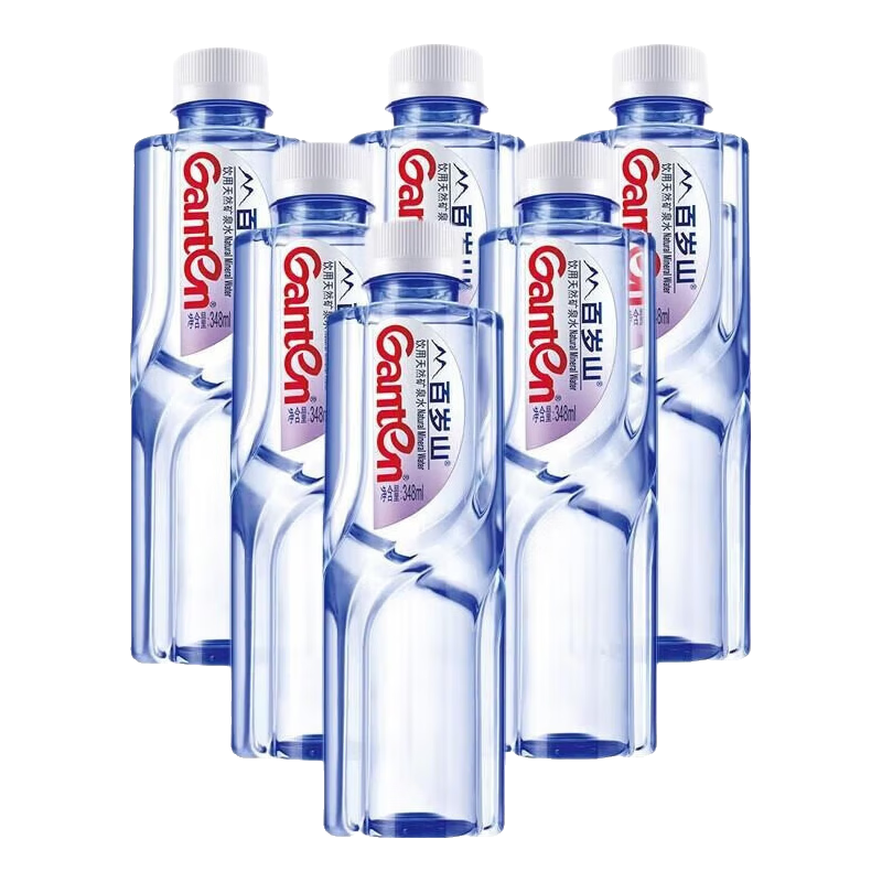景田矿泉水 饮用天然矿泉水整箱会议办公接待饮用水 348ml*6瓶