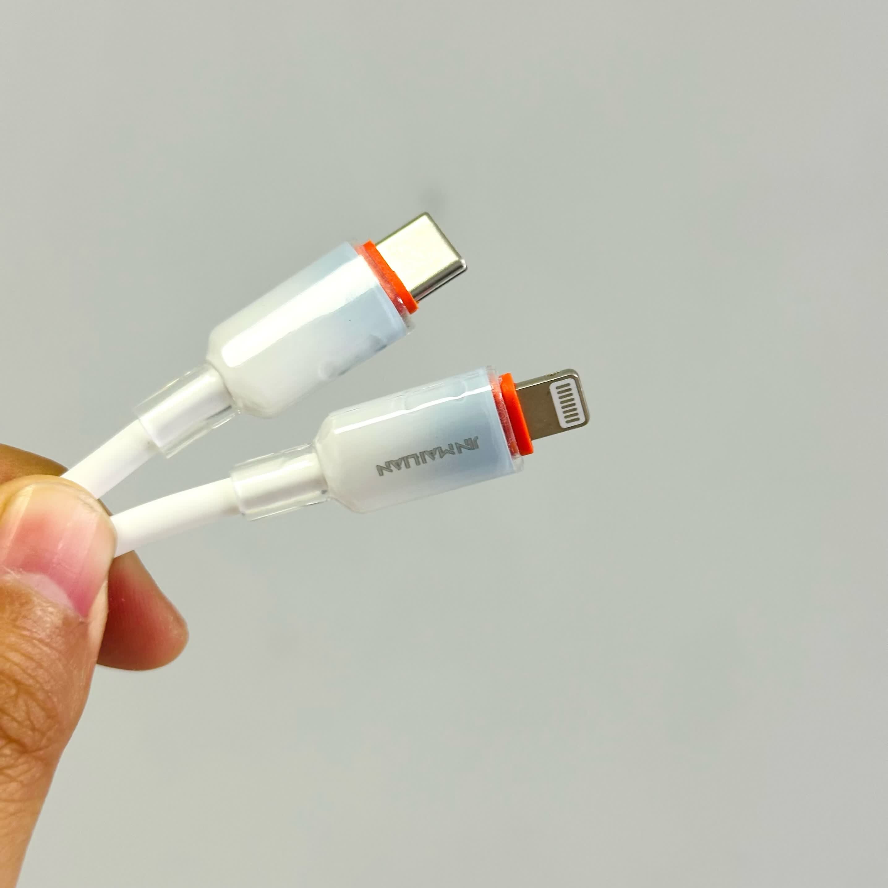 金迈联PD36快充线适用于苹果14PromaX抗折断耐用13Pro闪充线35W瓦 白色