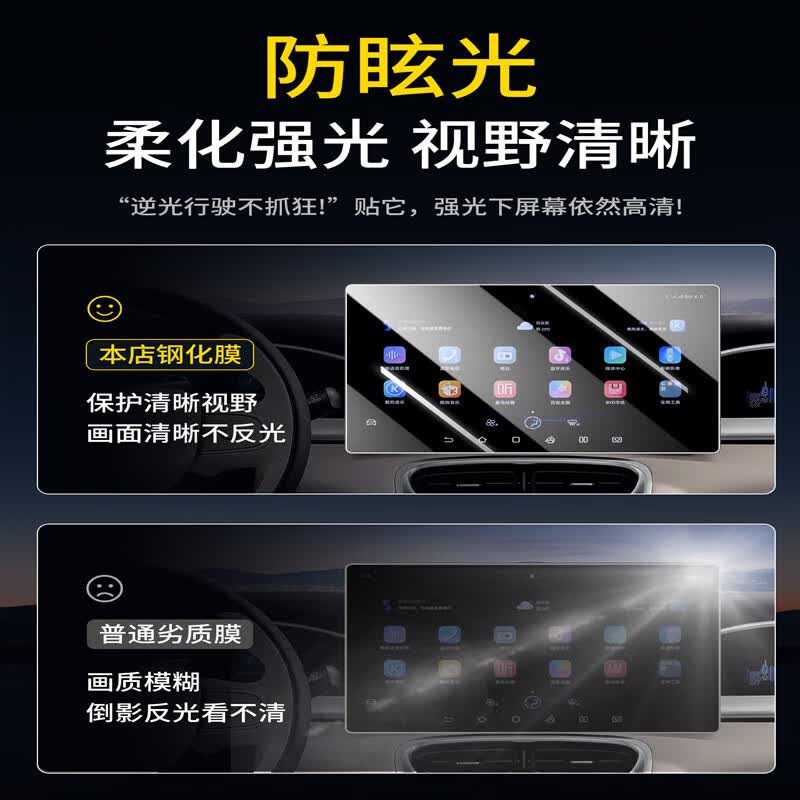 二膜2026款AITO华为问界M9中控导航屏幕钢化膜内饰防刮保护贴用品配件 26款问界M9【一体屏+后空调+后扶手】高清钢化膜
