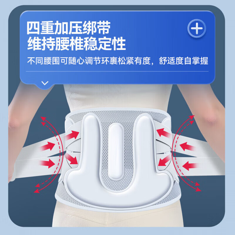 LUCYLEE美国护腰带医用级腰部支撑轻薄透气腰肌劳损腰间盘突出腰疼牵引器 【医用级护腰带】仿生工学 | 双向四重加压 XXL码【160-200斤】