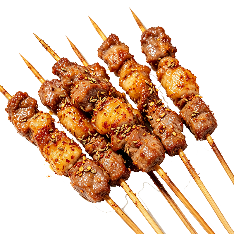 潮庭孜然羊肉串240g 精选羊肉烤肉串家庭户外露营速食火锅食材半成品