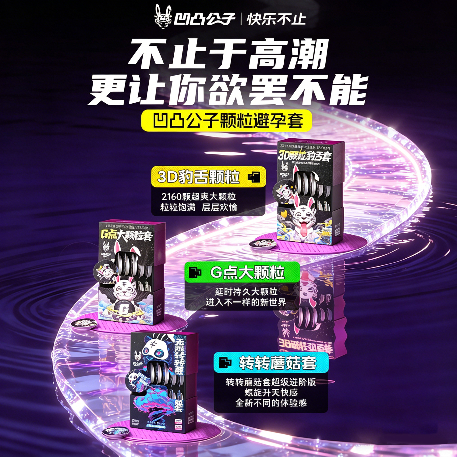 凹凸公子避孕套带刺阴狼牙大颗粒螺纹凸点延时安全套女性秒喷快潮情趣套 【豹舌触感秒喷太爽了】豹舌触感颗粒秒喷套13只