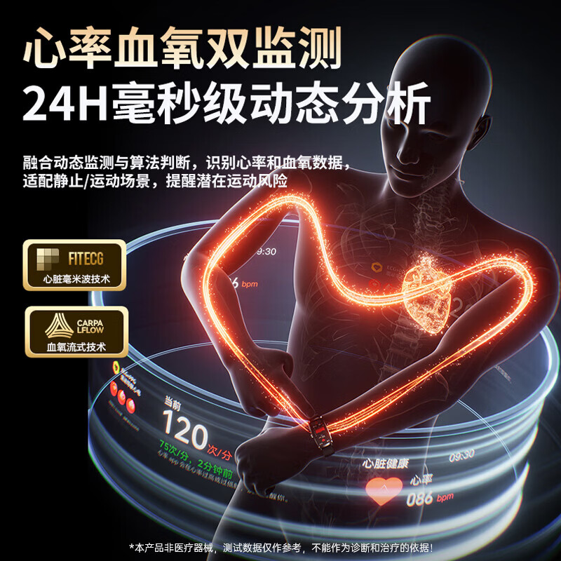 蓝眼博士鸿蒙华为机适用无创血糖血压监测手表测心率血氧血脂尿酸动态免扎针仪器智能健康一体机运动手环 旗舰白【NFC门禁离线支付+血糖血压风险评估】