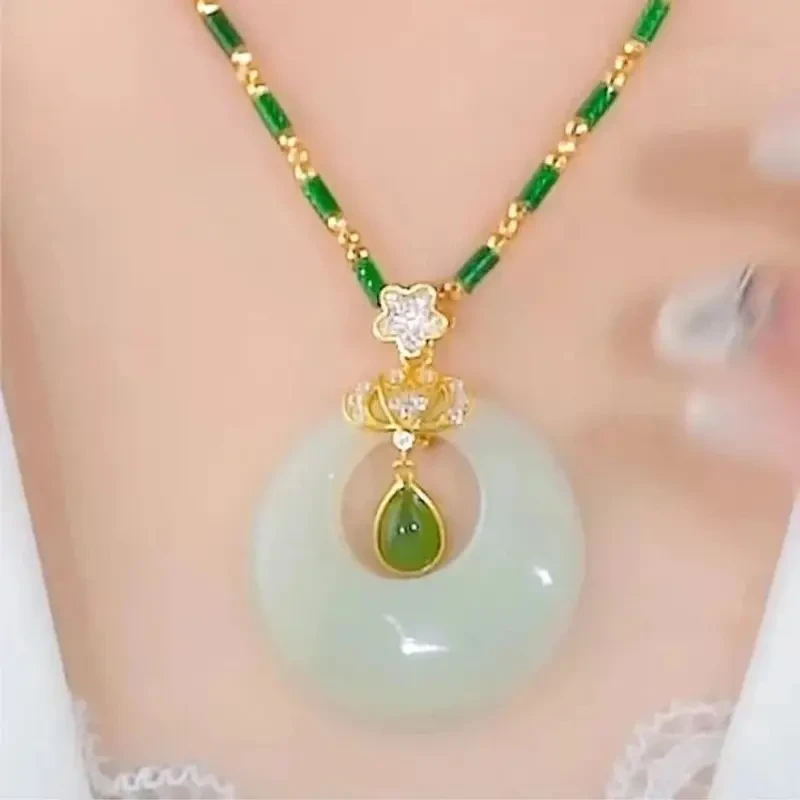 【节日特惠】【平安扣】水滴形高贵高档气质妈妈款爆款项链 【礼盒包装】平安扣项链