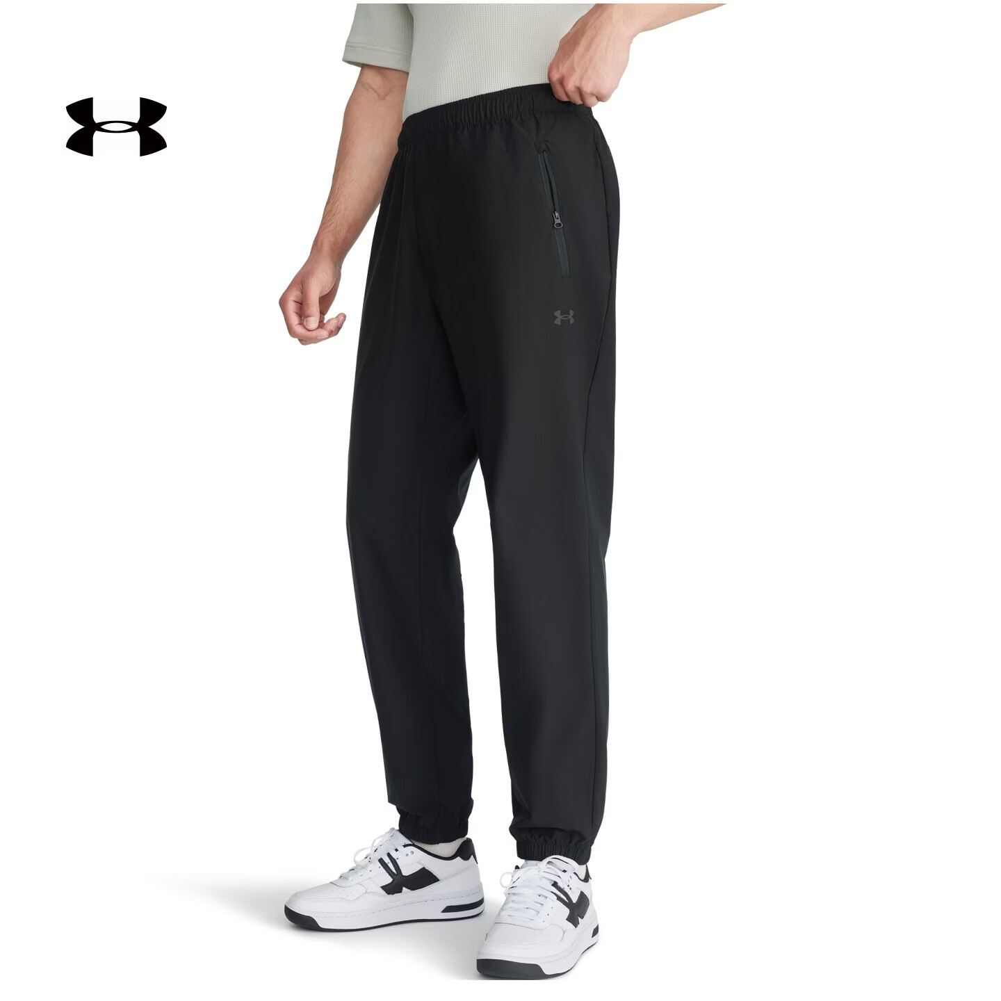 安德玛（UNDERARMOUR）UA春夏Matchable男子梭织运动休闲长裤6014388 黑色001 L