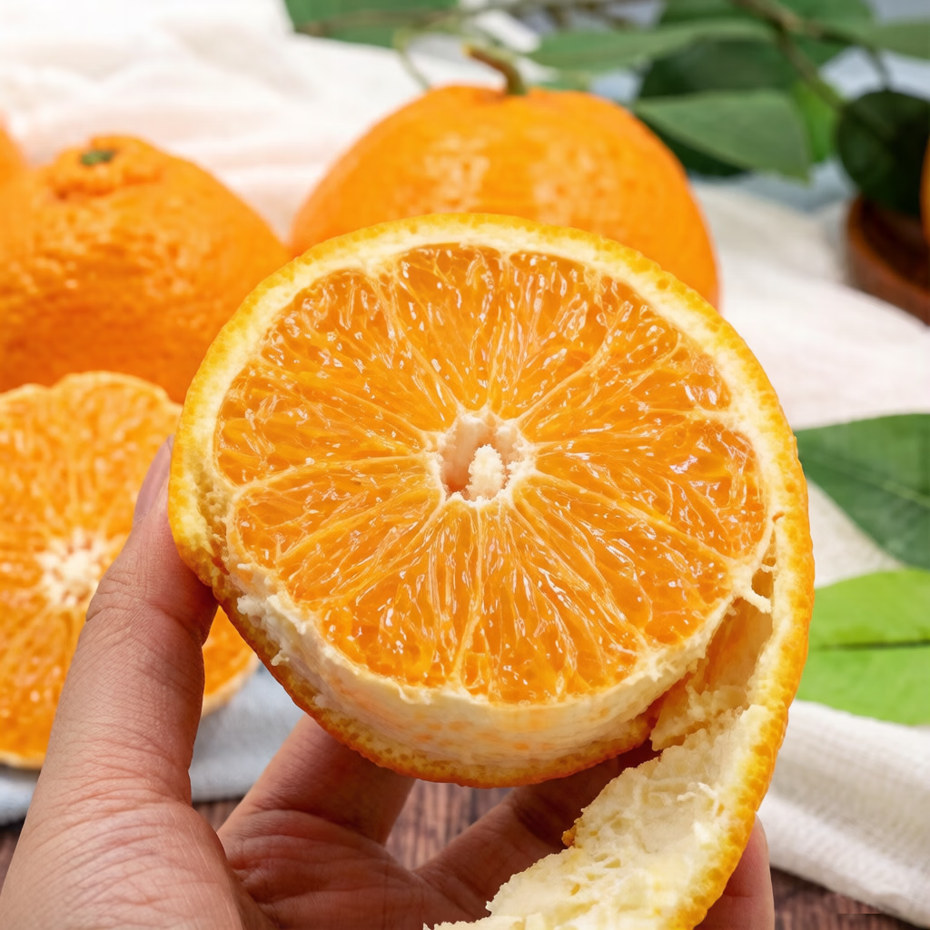 涨金正宗四川青见果冻橙柑橘子新鲜水果生鲜果冻橙酸甜口生鲜整箱C 带箱5斤70mm净重4.5斤