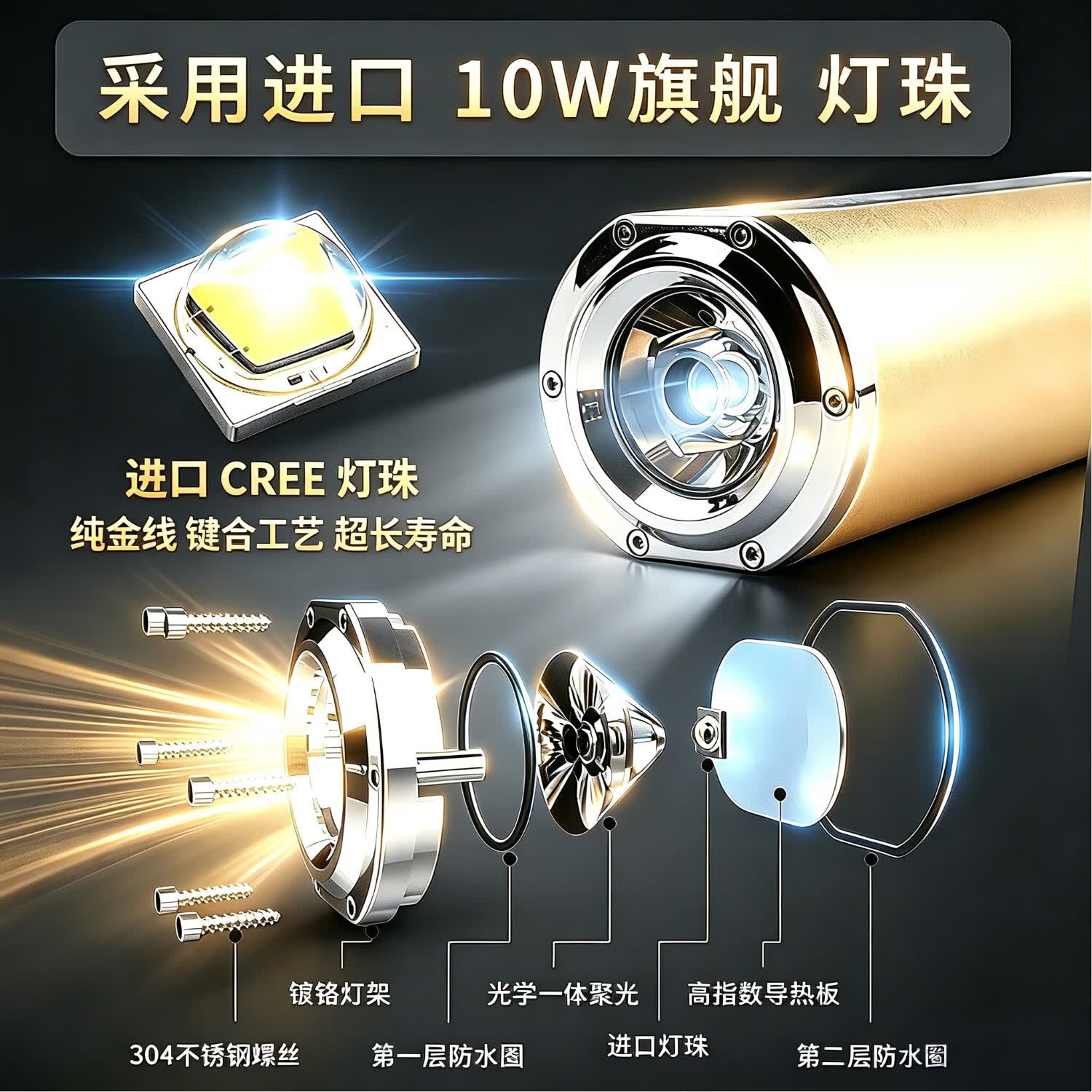 ZBOLI多功能骑行音响自行车音箱便携重低音炮T6强光手电筒C口山地车单车前灯户外夜骑防水登山夜跑装备 优雅黑T6