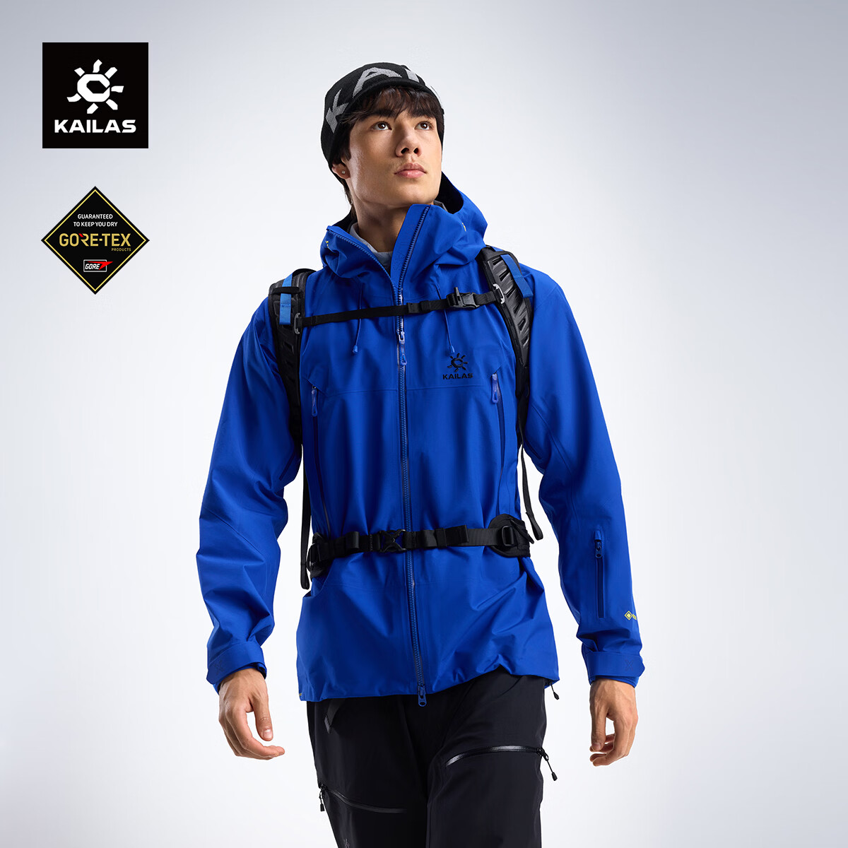 KAILAS凯乐石【中国山地色】MONT X全天候硬壳冲锋衣GTX 3L防水登山服 勒多曼因蓝439 M