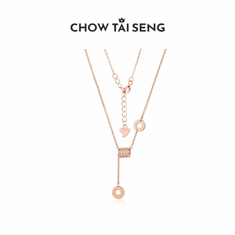 周大生小蛮腰银项链2026新款轻奢高级感小众纯银项链女款生日礼物女士